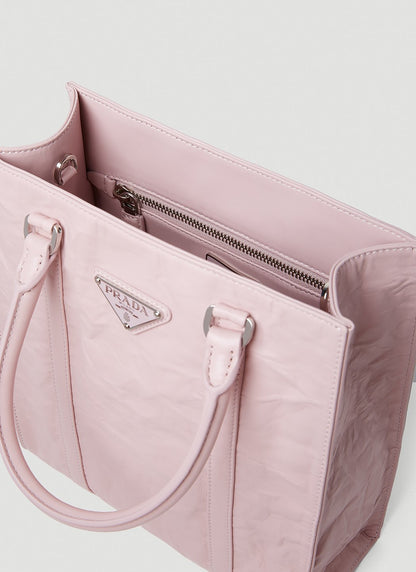 Prada Women Crinkled Leather Tote Bag by Luosophy