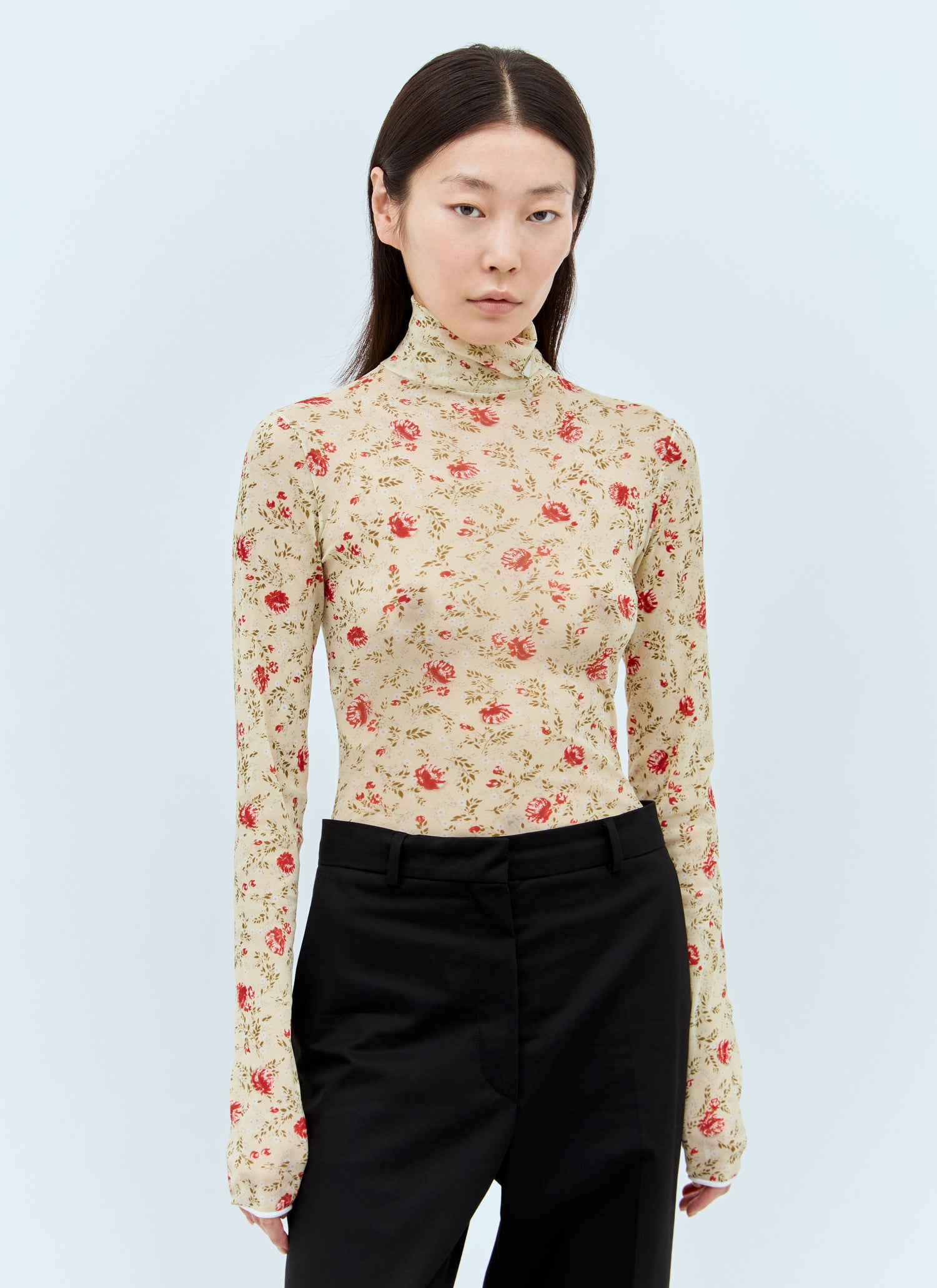 Prada Women Printed Stretch Tulle Bodysuit by Luosophy