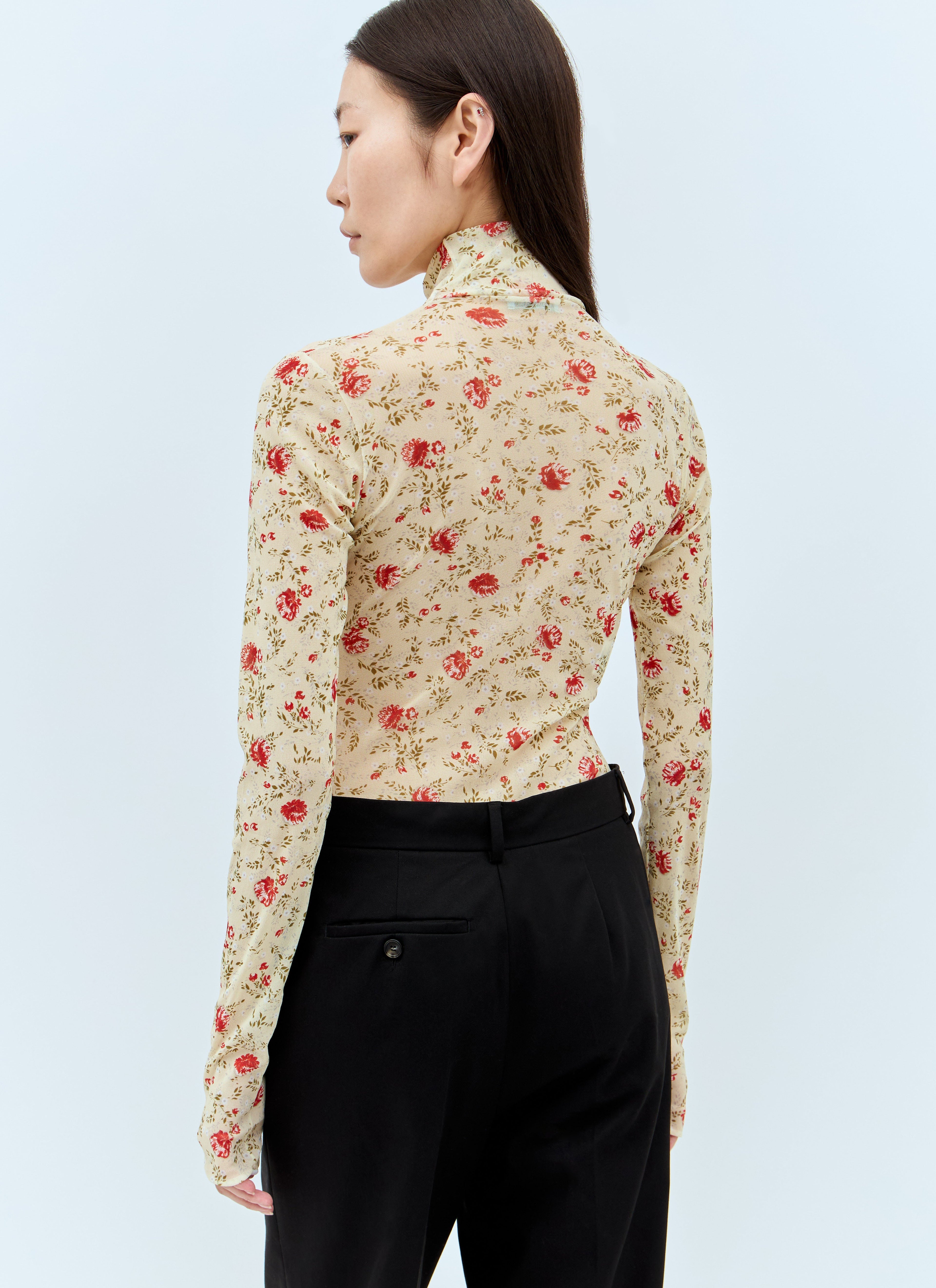 Prada Women Printed Stretch Tulle Bodysuit by Luosophy