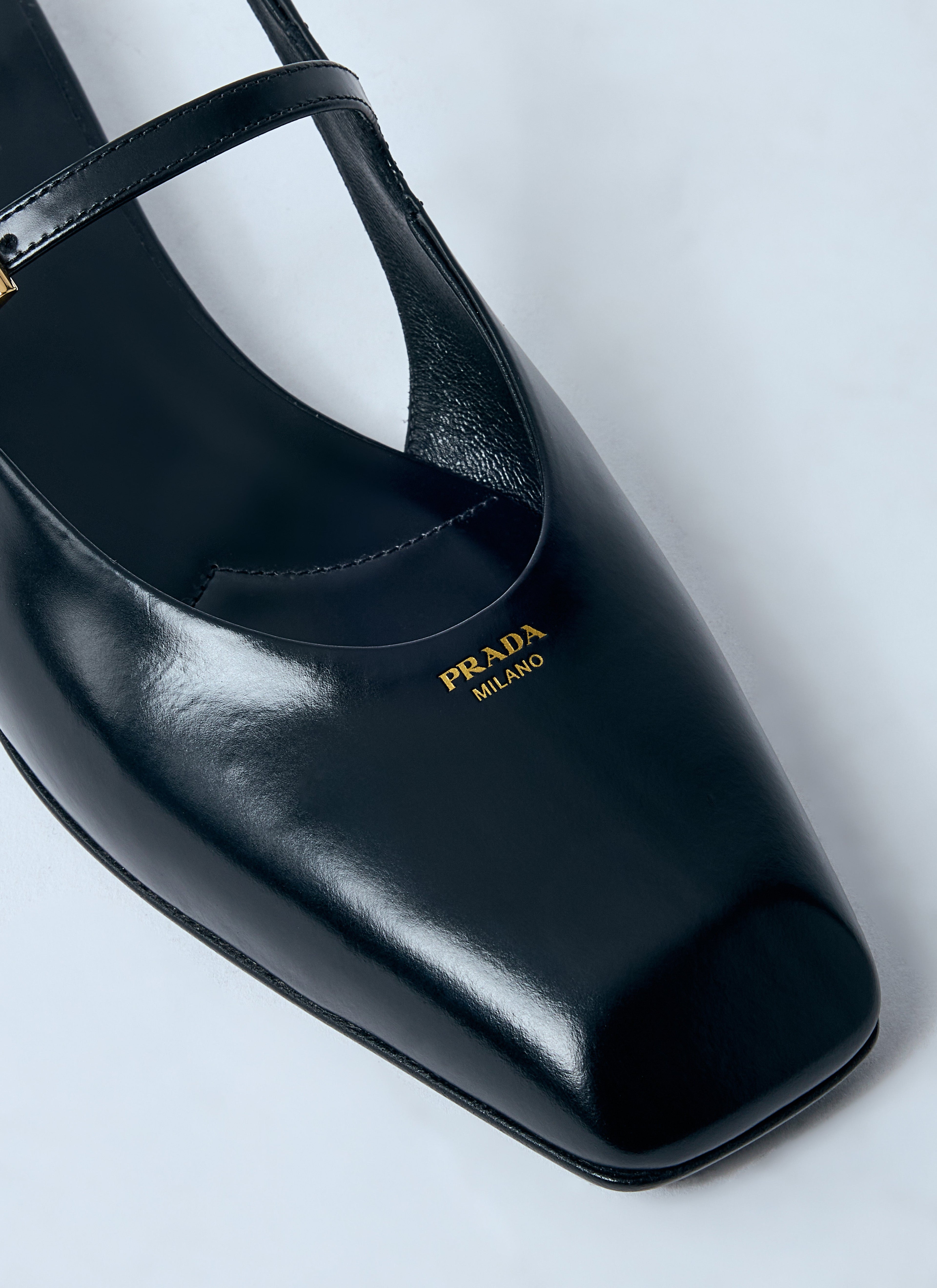 Prada Women Leather Slingback Ballerina Pumps by Luosophy