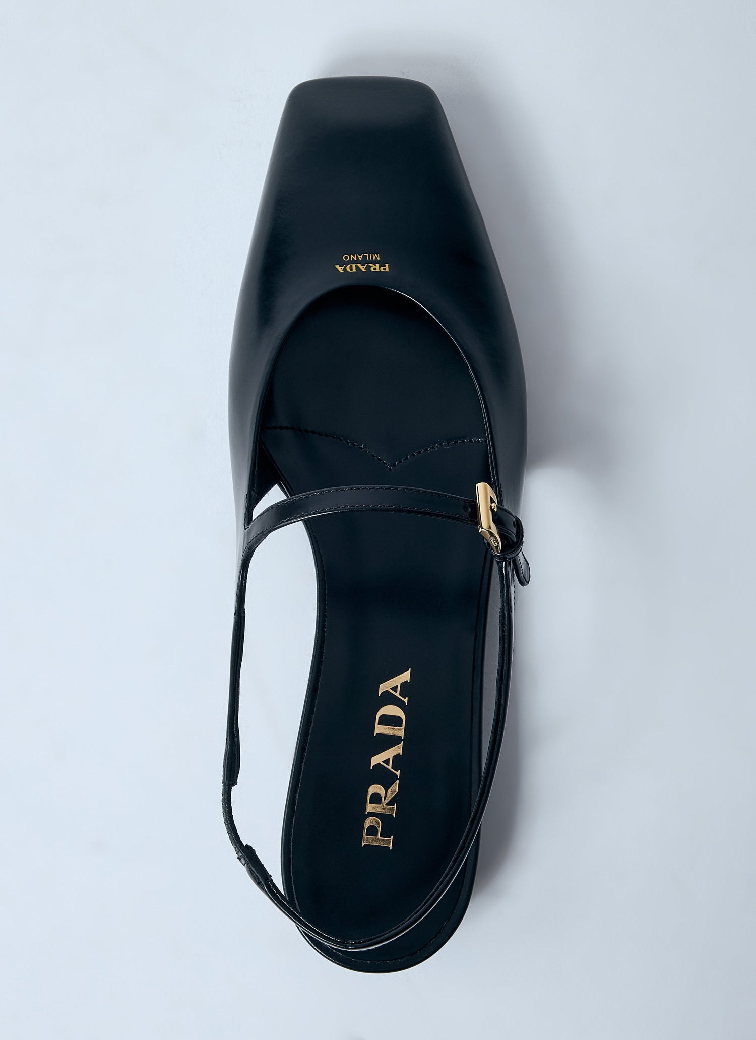 Prada Women Leather Slingback Ballerina Pumps by Luosophy