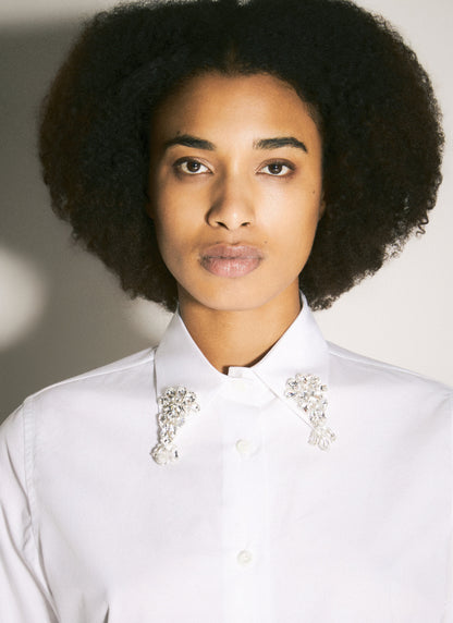 Prada Women Embroidered Poplin Shirt by Luosophy