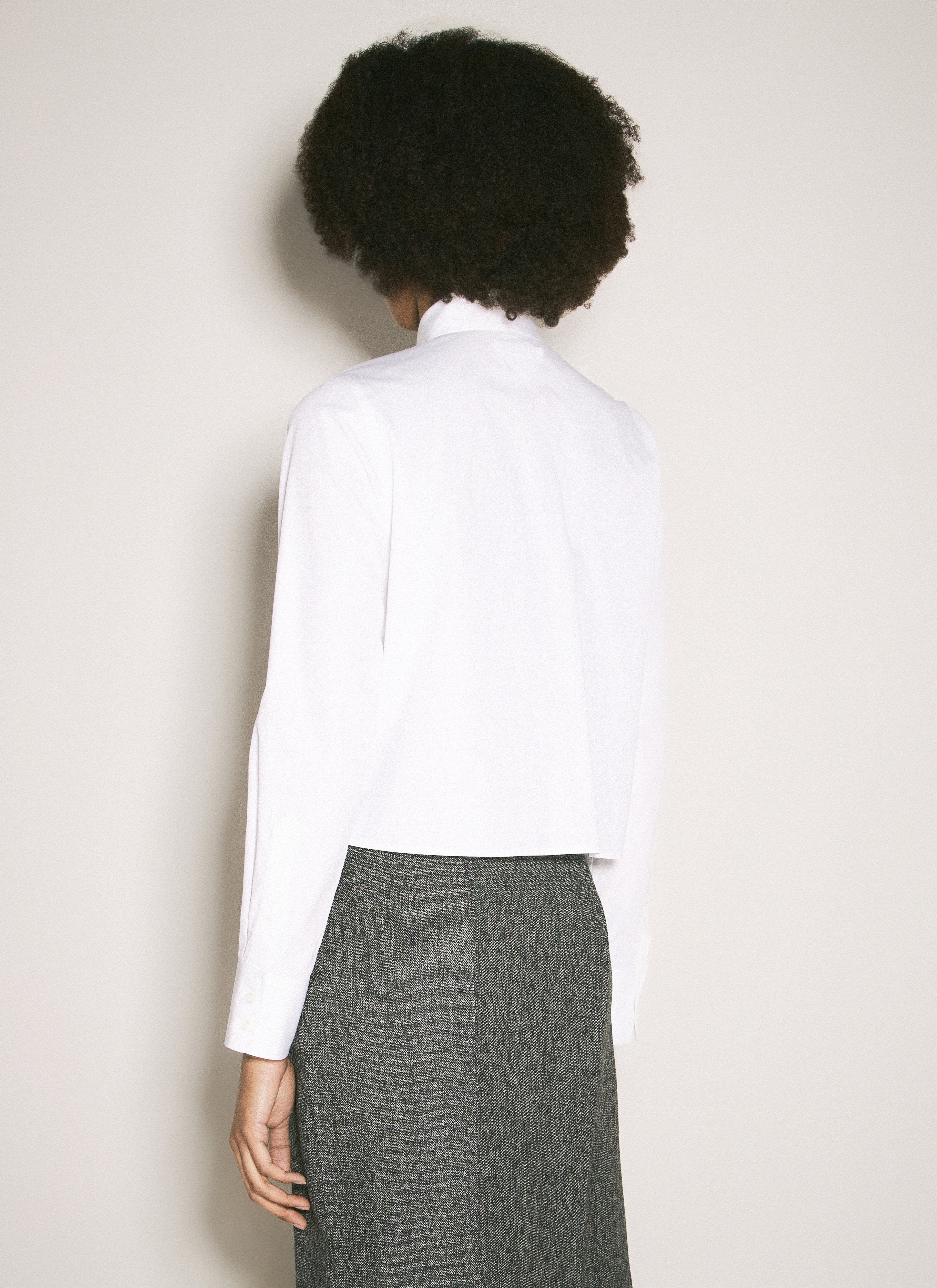 Prada Women Embroidered Poplin Shirt by Luosophy