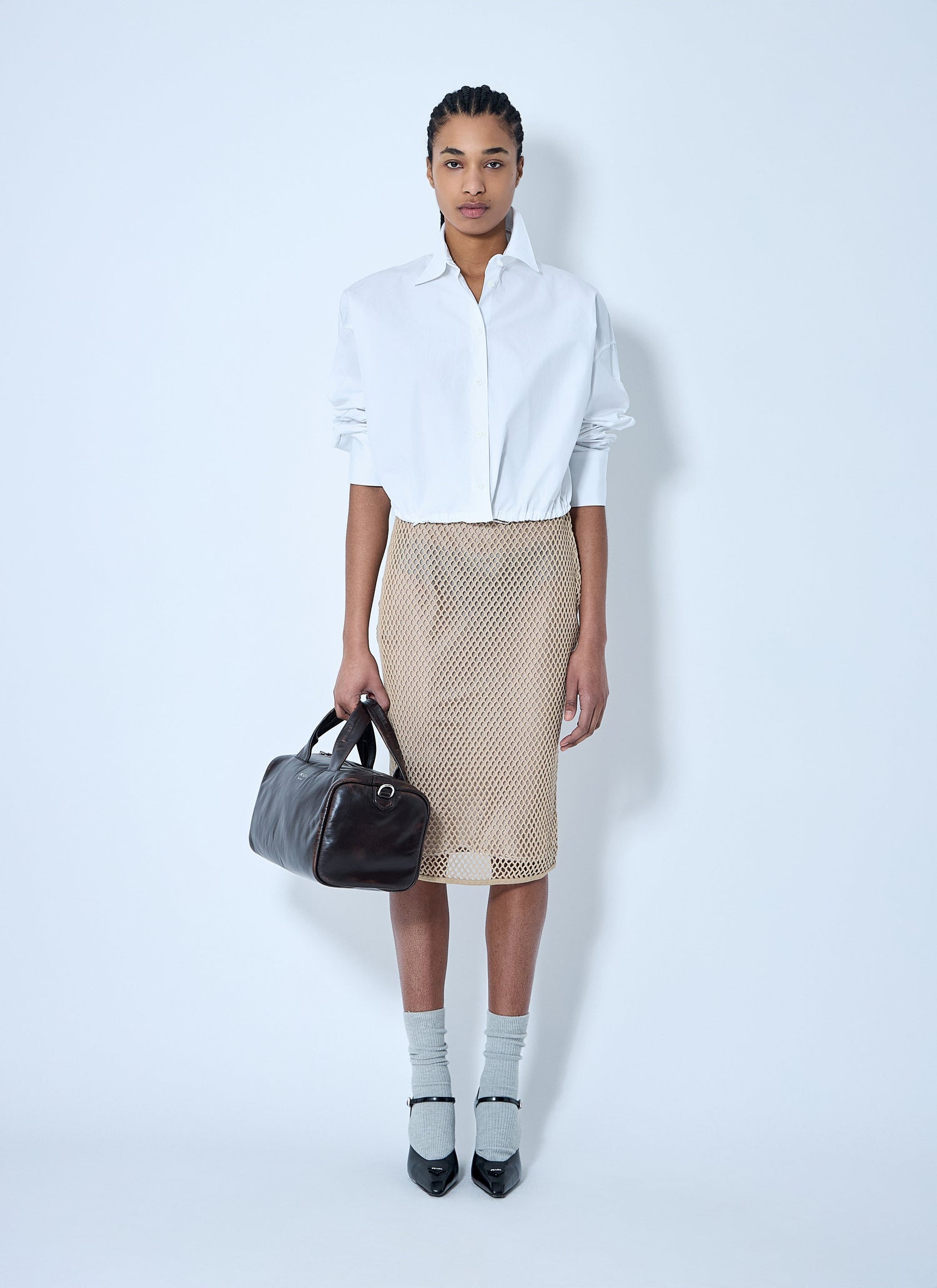 Prada Women Crochet Midi Skirt by Luosophy
