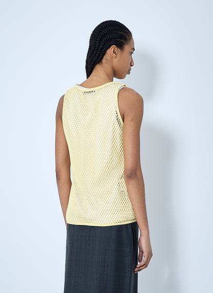 Prada Women Logo Plaque Open- Knit Tank Top by Luosophy