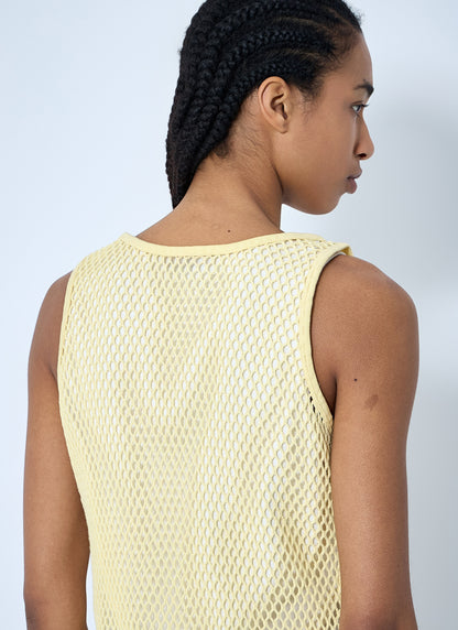 Prada Women Logo Plaque Open- Knit Tank Top by Luosophy