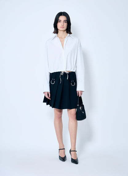 Prada Women Pleated Wool Skirt by Luosophy