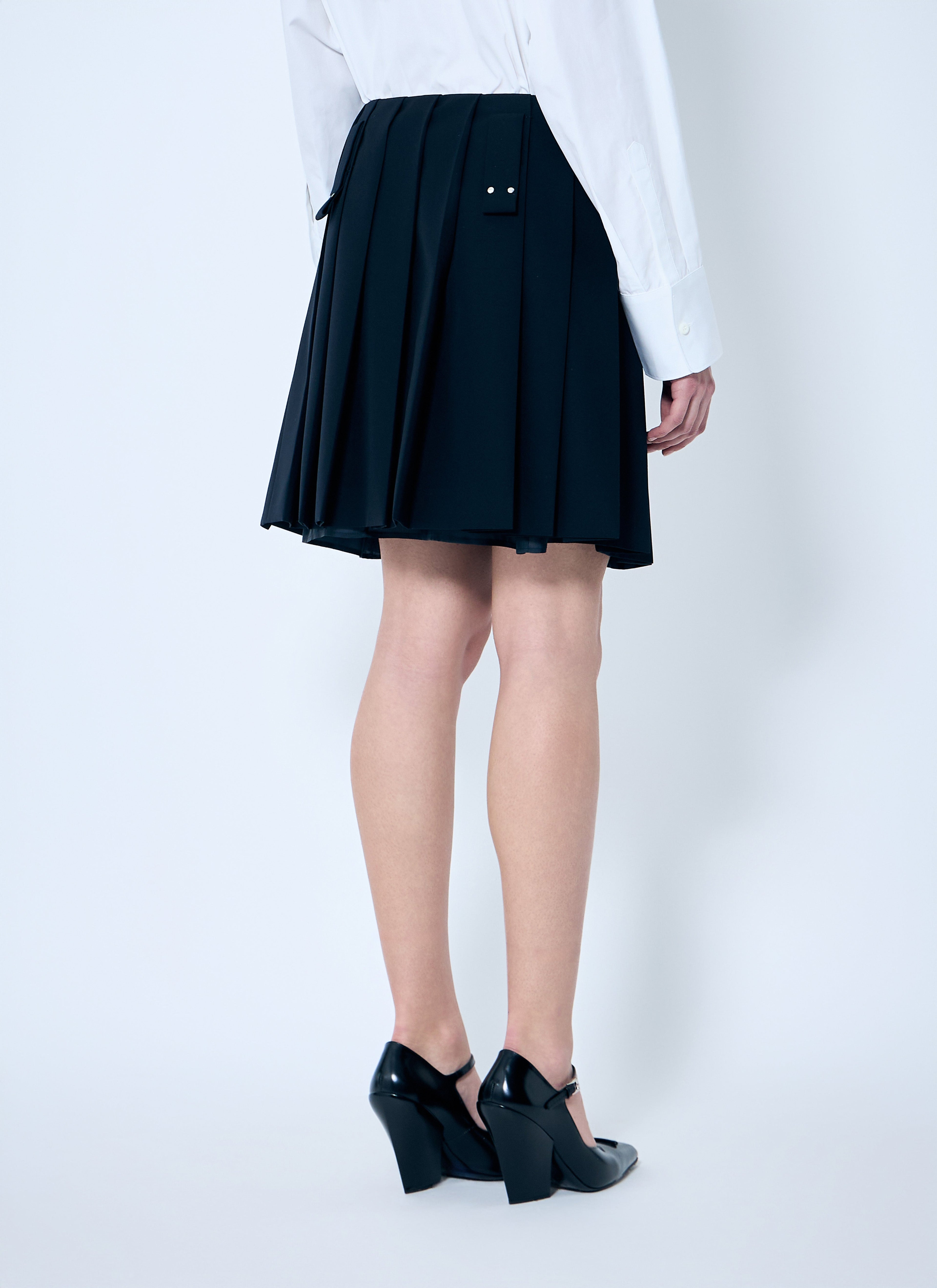 Prada Women Pleated Wool Skirt by Luosophy