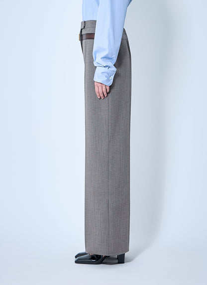 Prada Women Technical Wool Pants With Printed Belt by Luosophy