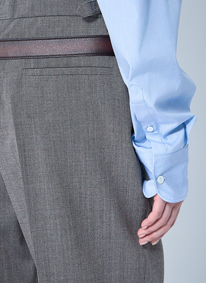 Prada Women Technical Wool Pants With Printed Belt by Luosophy