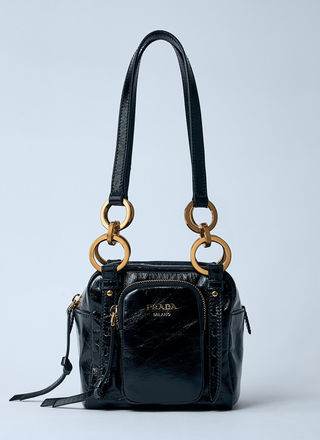 Prada Women Mini Dangle Leather Handbag by Luosophy