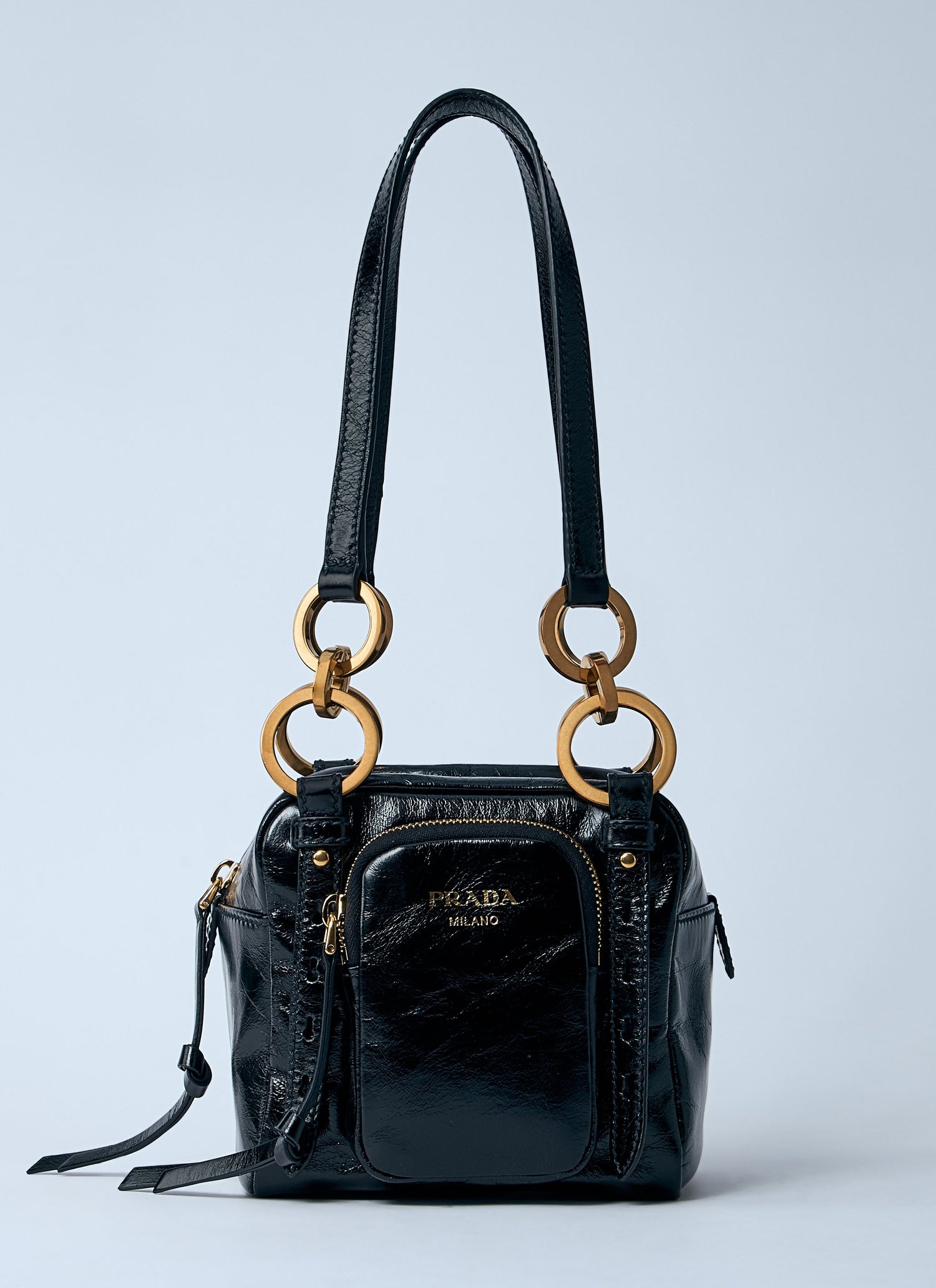 Prada Women Mini Dangle Leather Handbag by Luosophy