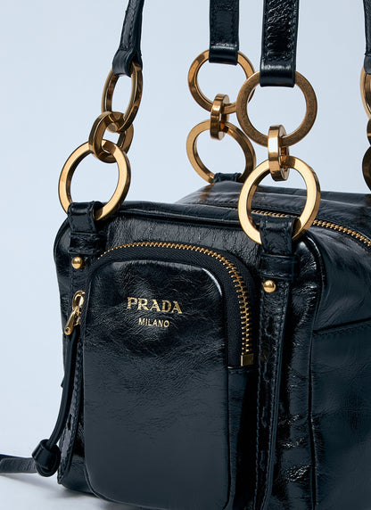 Prada Women Mini Dangle Leather Handbag by Luosophy
