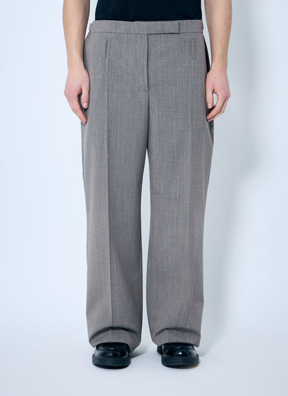 Prada Men Belted Tailored Wool-Blend Pants by Luosophy