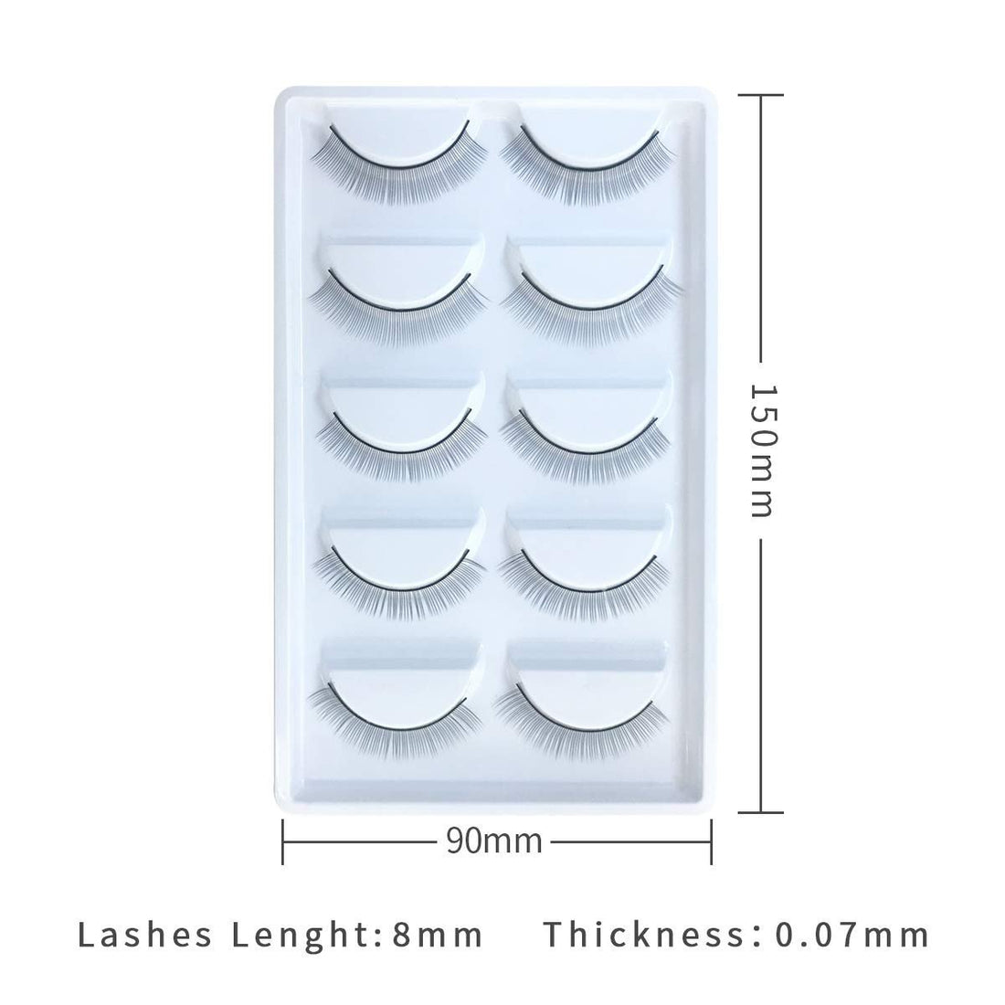 Practice Lashes for Training, Self-Adhesive Strips - DestGlow
