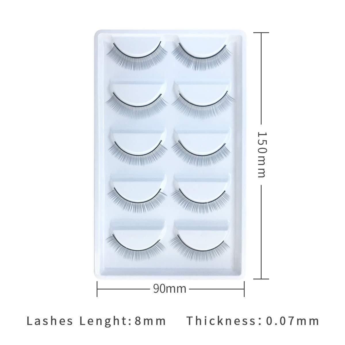 Practice Lashes for Training, Self-Adhesive Strips