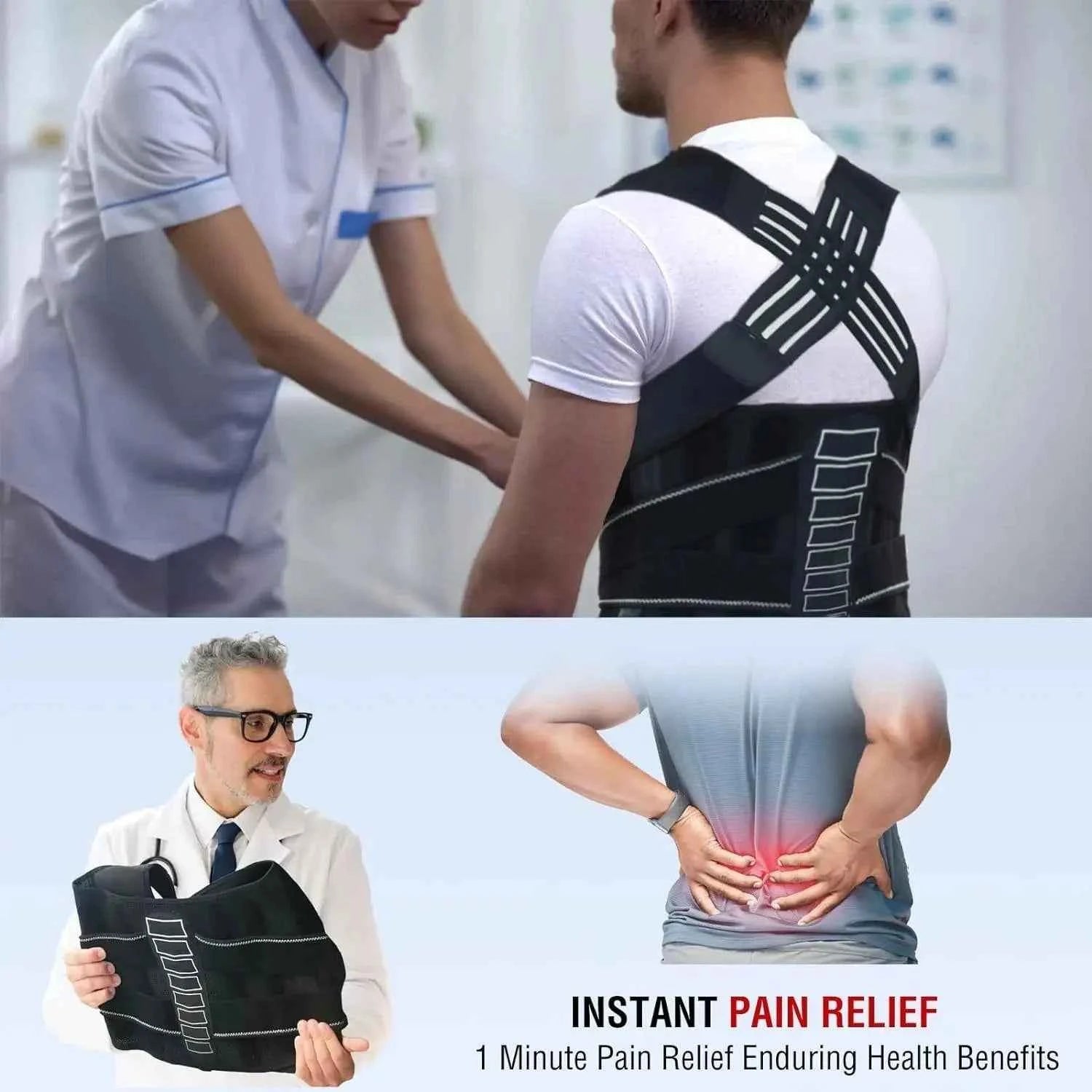 AlignPro™ Premium Posture Corrector – Back Support Brace for Pain Relief &amp; Spinal Alignment