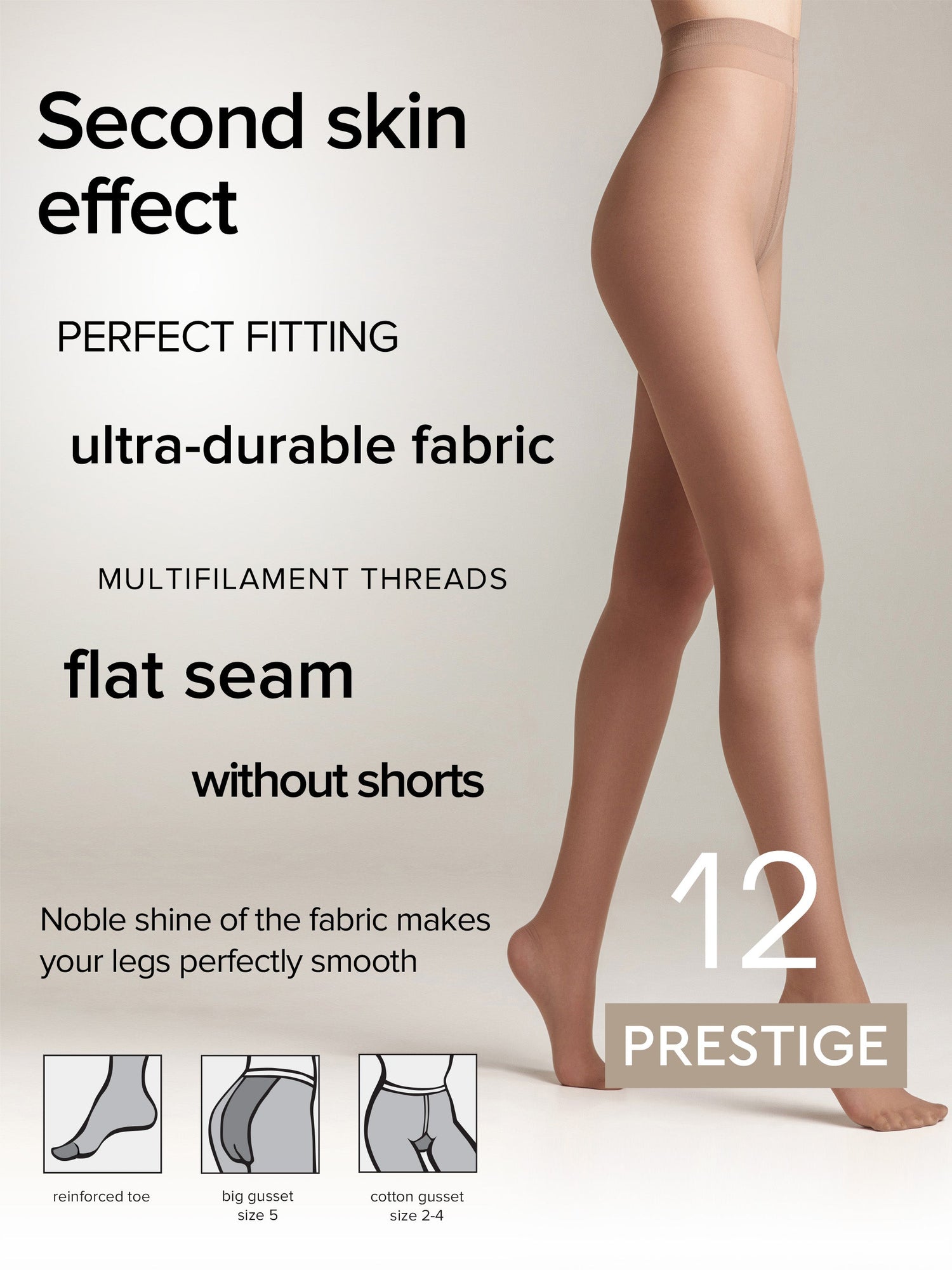 Tights Conte Prestige 12 Den - Sheer to Waist Noble Shine by TheRanok.com