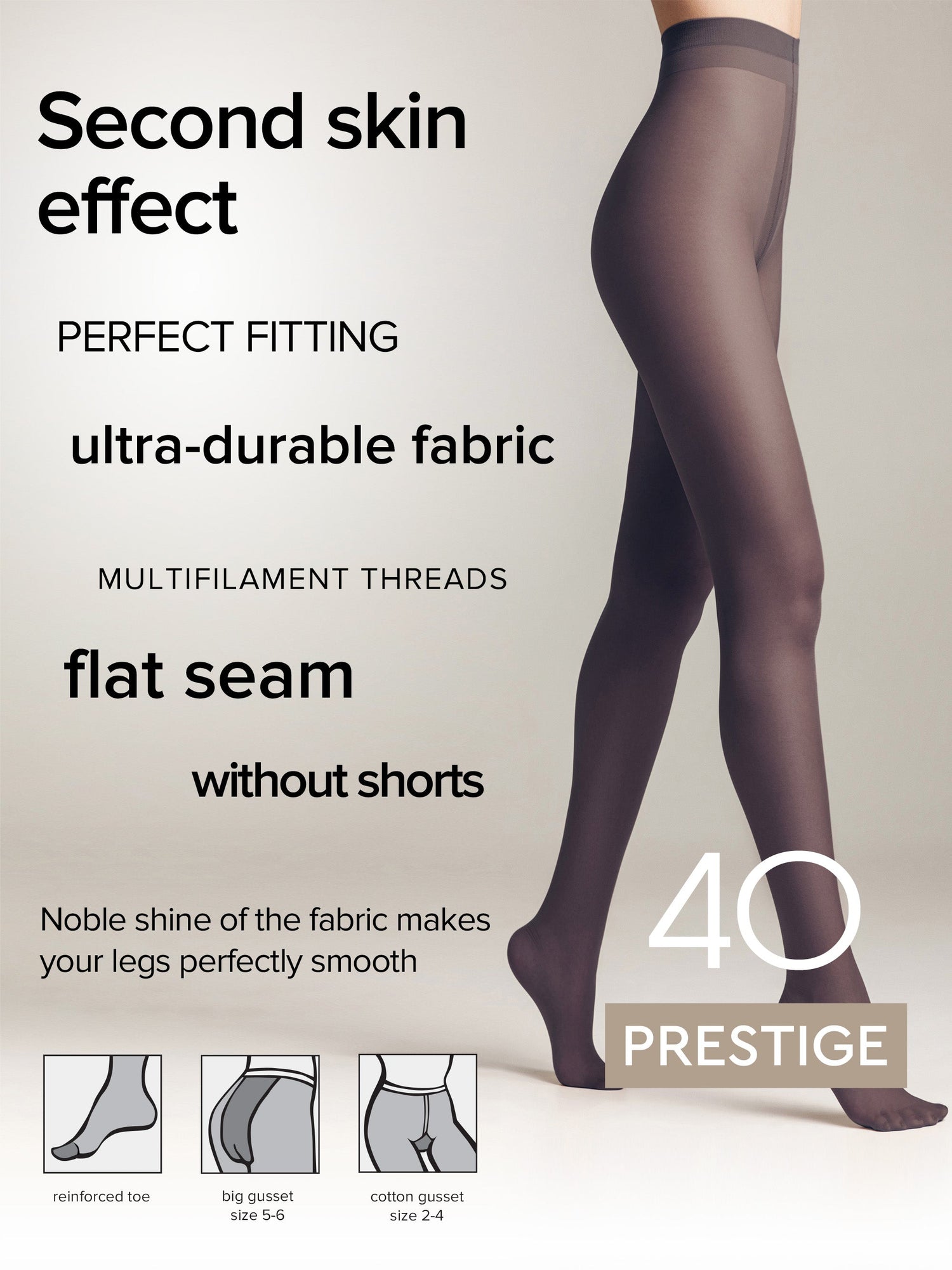 Tights Conte Prestige 40 Den - Sheer to Waist Noble Shine