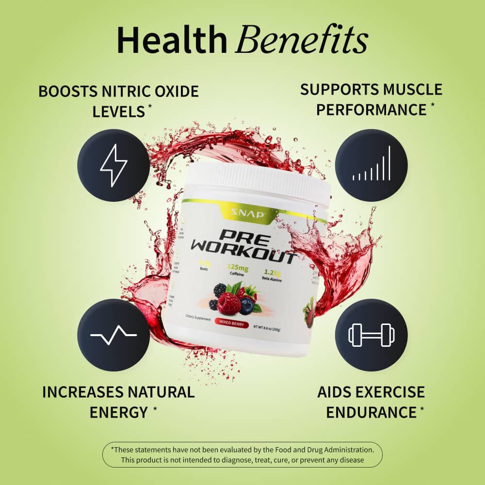 Nitric Oxide Organic Beets Pre-Workout by Snap Supplements