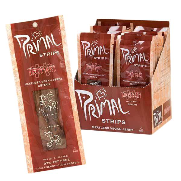 Jerky, Teriyaki, Vegan, Primal Strips by Country Life Natural Foods