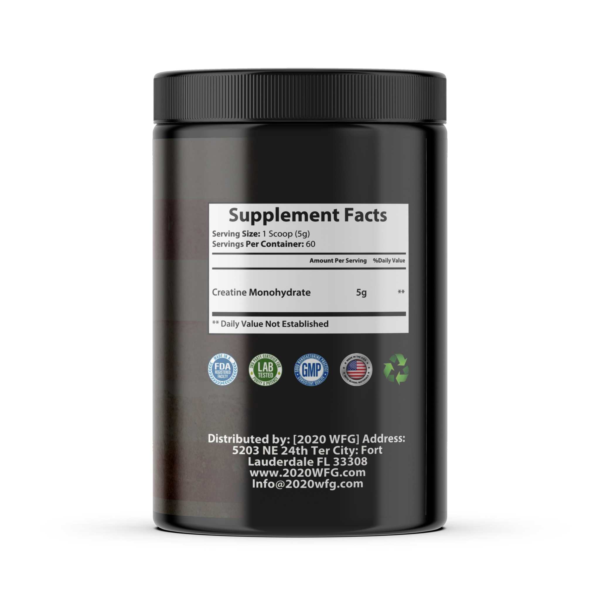 CREATINE MONOHYDRATE: Bio-Enhanced Muscle Fuel – 60 Servings