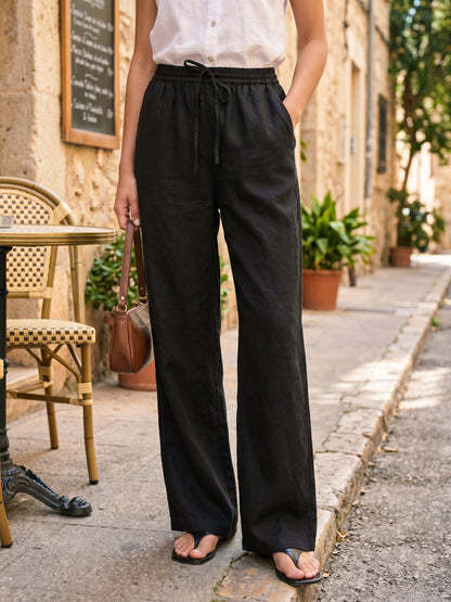 100% Linen Classic Pants LYON  DestGlow