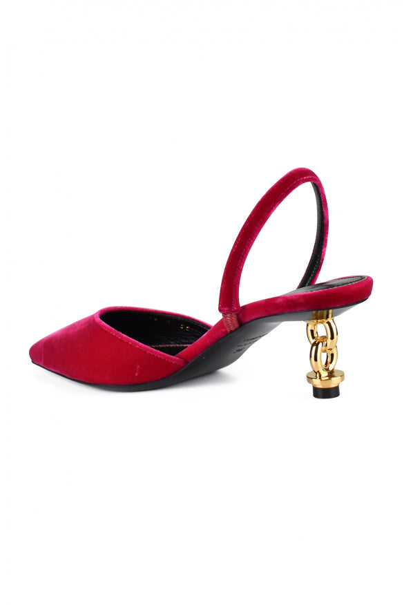 Tom Ford Women Velvet Chain Heel Slingback by Luosophy
