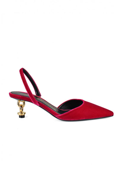 Tom Ford Women Velvet Chain Heel Slingback by Luosophy