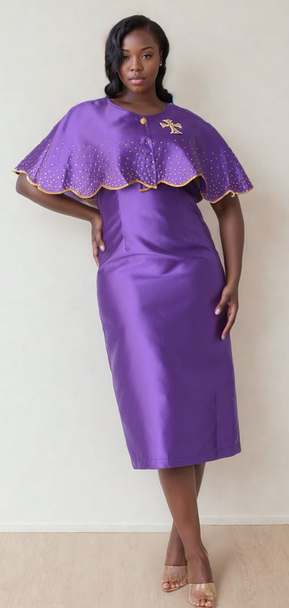 3-Piece Church Robe with Detachable Cape – 4866 by Tally Taylor