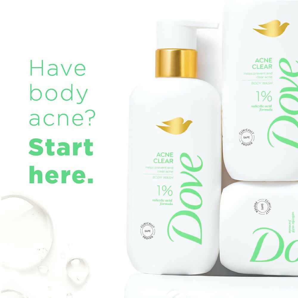 Dove Acne Clear Serum Body Wash with 1% Clearing Serum + Salicylic Acid