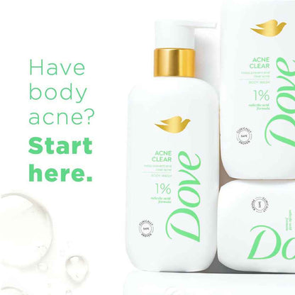 Dove Acne Clear Serum Body Wash with 1% Clearing Serum + Salicylic Acid