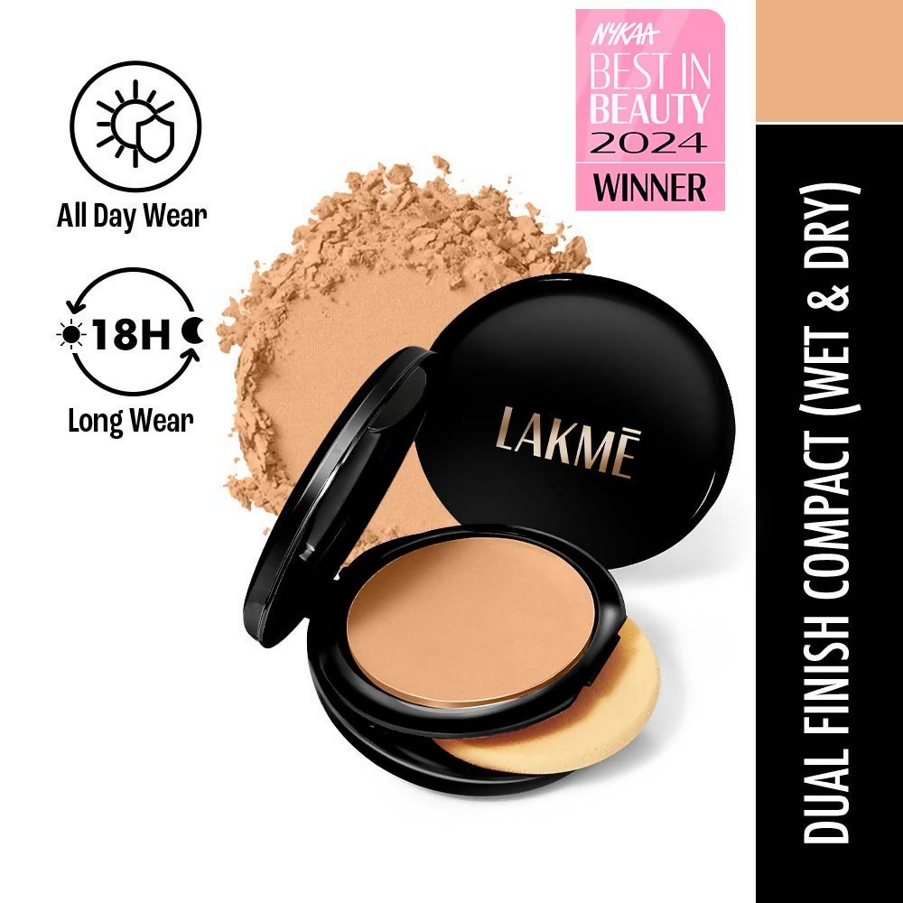 Lakme Xtraordin-Airy Compact, 2 In 1 Compact + Foundation, Lightweight, SPF17 - 05 Beige Honey