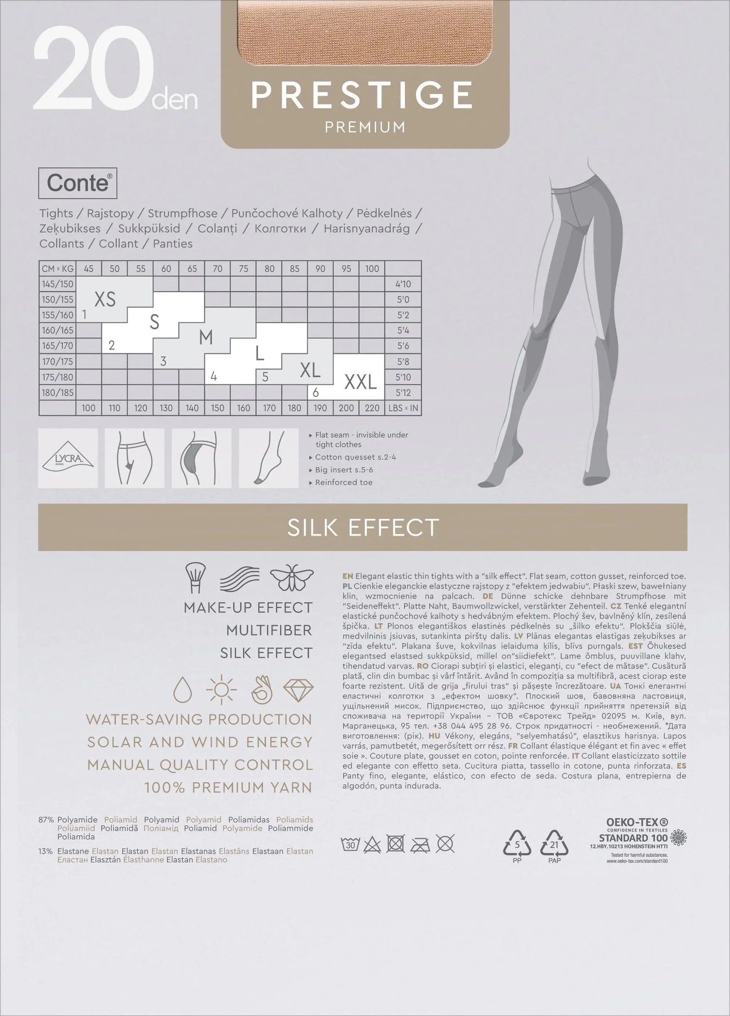 Tights Conte Prestige 20 Den - Sheer to Waist Noble Shine by TheRanok.com