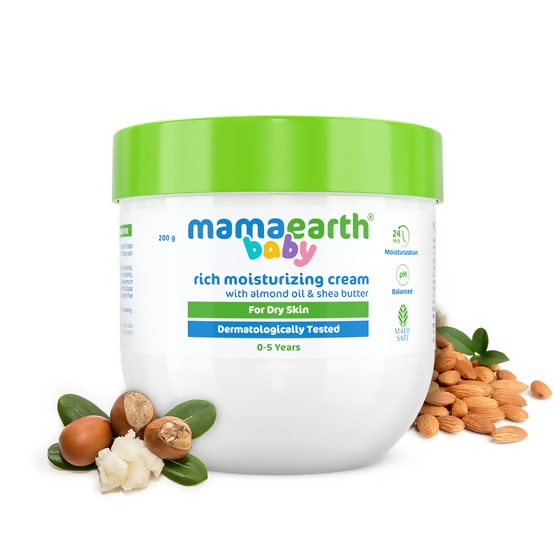 Mamaearth Baby Rich Moisturizing Cream With Almond Oil &amp; Shea Butter