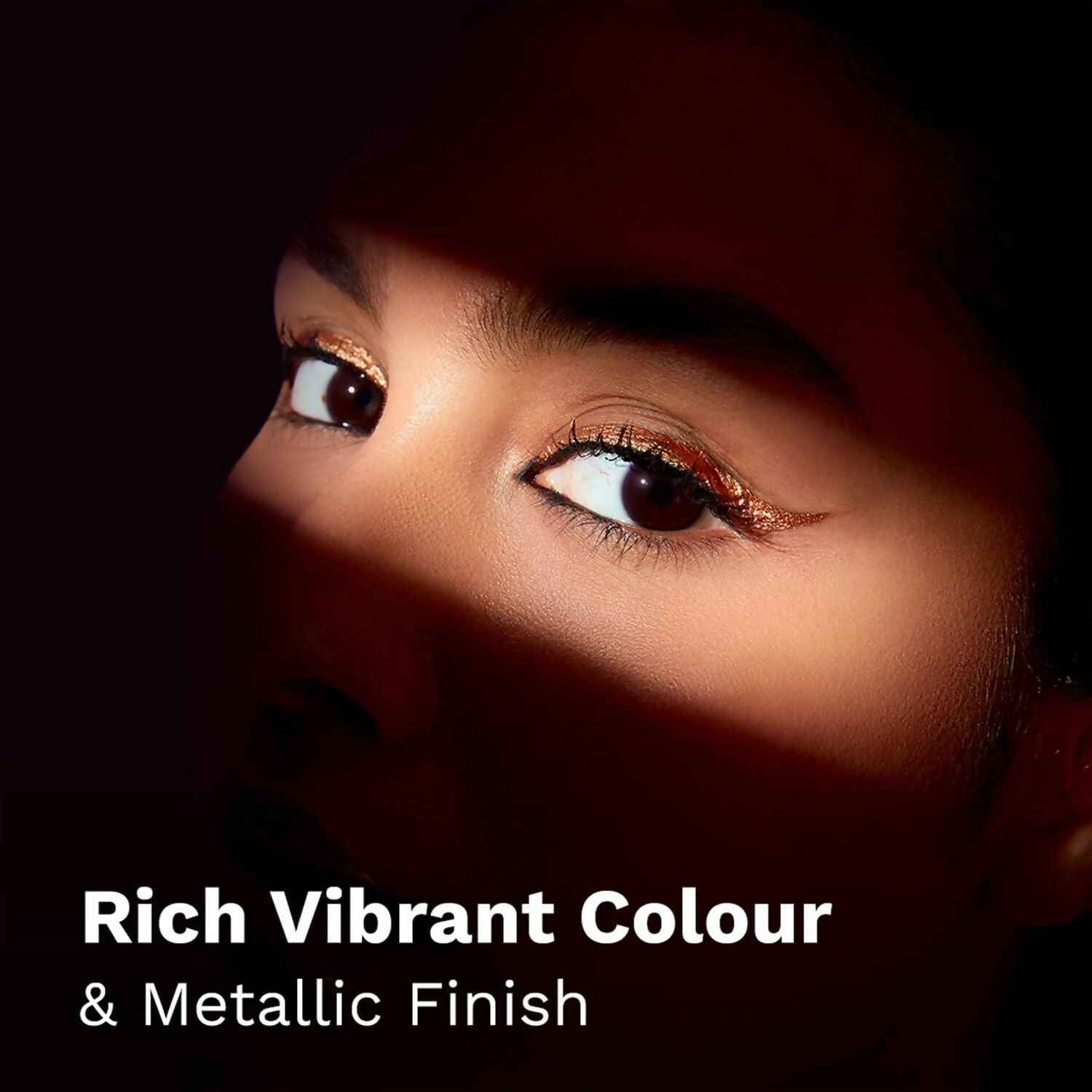 Pilgrim Metallic Eyeliner Boldly Bronze, Long Lasting &amp; Smudge Proof Enriched With Argan Oil