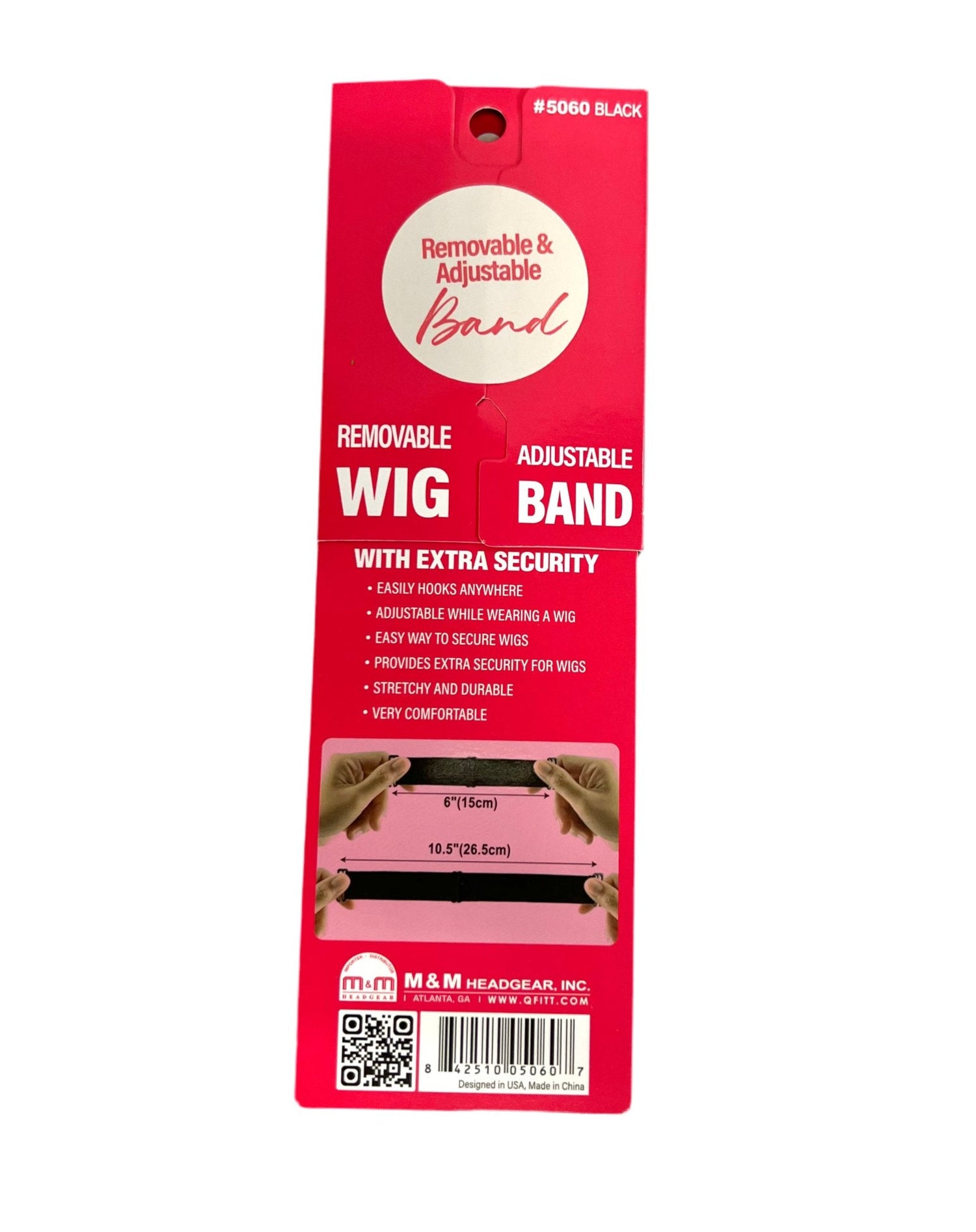 Qfit Removable &amp; Adjustable Elastic Wig Band  Black