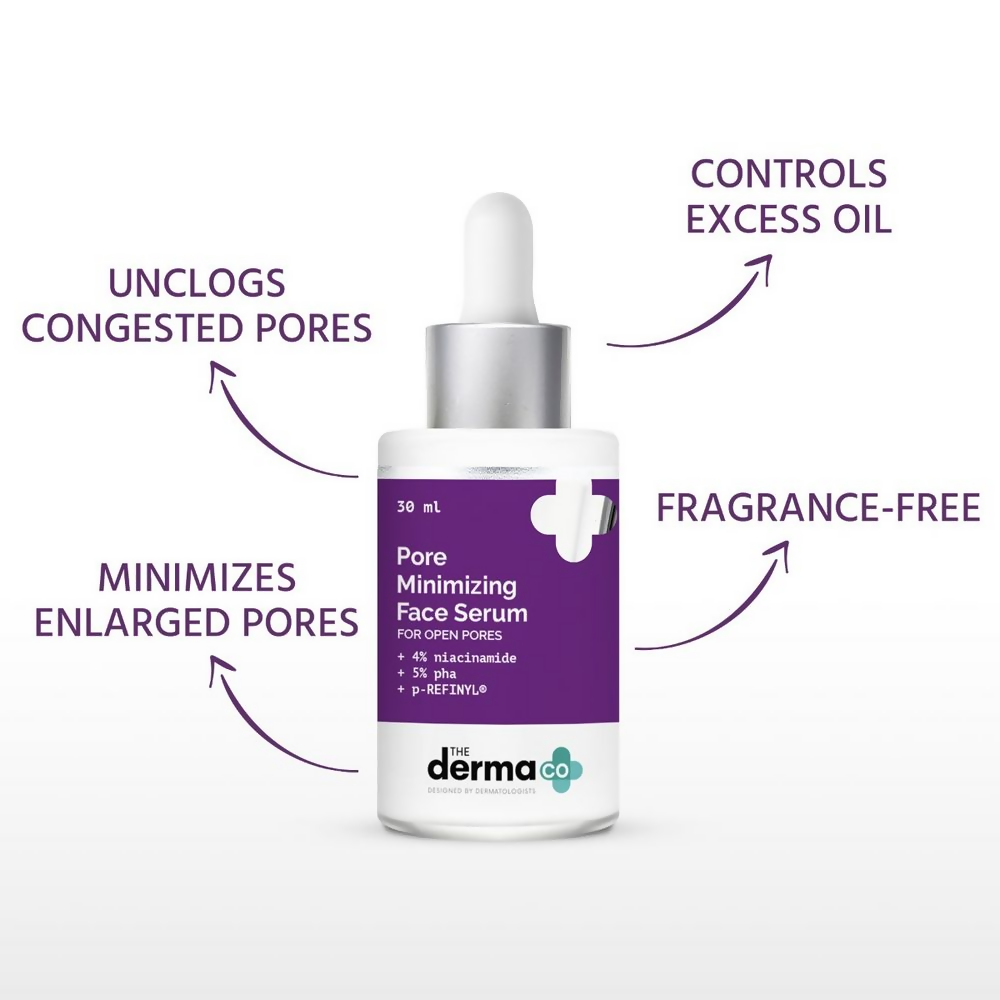 The Derma Co Pore Minimizing Face Serum with 4% Niacinamide, 5% PHA