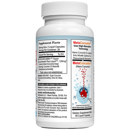 MetaCurcumin 277x: 10x SIRT6 Boost, No Pepper by RevGenetics