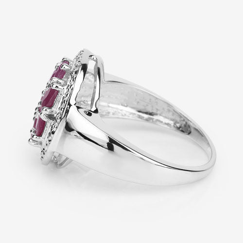 1.54 Carat Genuine Ruby .925 Sterling Silver Ring by Bids.com