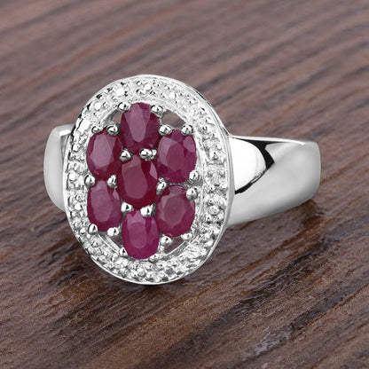 1.54 Carat Genuine Ruby .925 Sterling Silver Ring by Bids.com