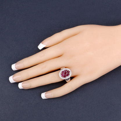 1.54 Carat Genuine Ruby .925 Sterling Silver Ring by Bids.com