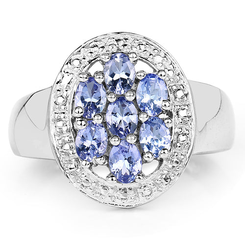 1.19 Carat Genuine Tanzanite .925 Sterling Silver Ring by Bids.com