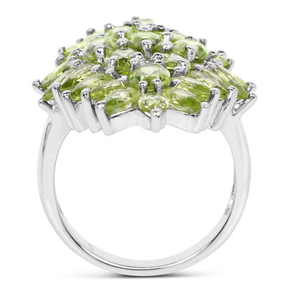 8.89 Carat Genuine Peridot .925 Sterling Silver Ring by Bids.com