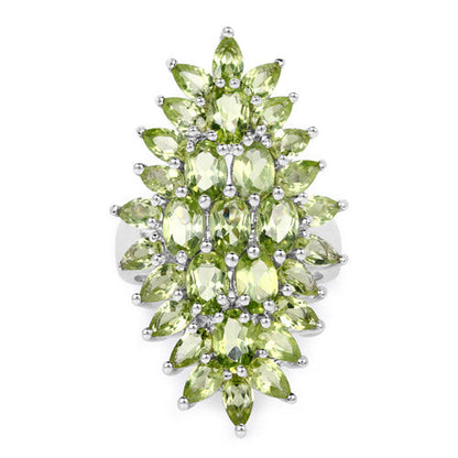 8.89 Carat Genuine Peridot .925 Sterling Silver Ring by Bids.com