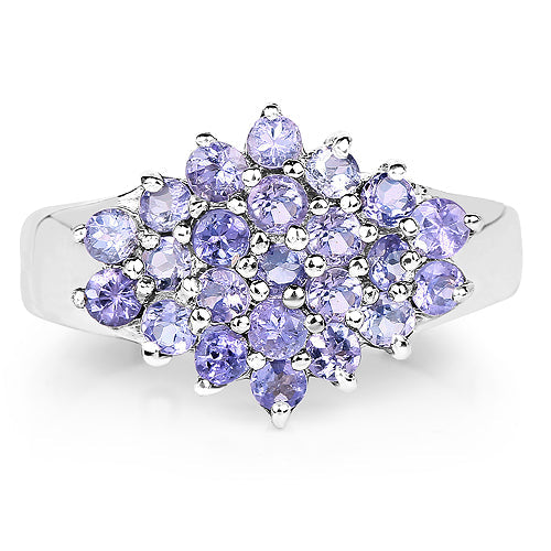 1.61 Carat Genuine Tanzanite .925 Sterling Silver Ring by Bids.com