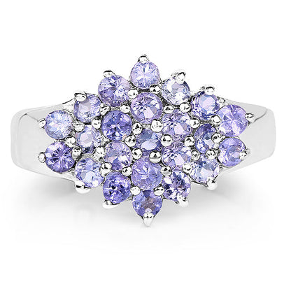 1.61 Carat Genuine Tanzanite .925 Sterling Silver Ring by Bids.com