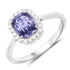1.83 Carat Genuine Blue Spinel and White Diamond 14K White Gold Ring by Bids.com
