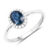 1.20 Carat Genuine Blue Sapphire and White Diamond 14K White Gold Ring by Bids.com