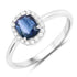 1.17 Carat Genuine Blue Sapphire and White Diamond 14K White Gold Ring by Bids.com